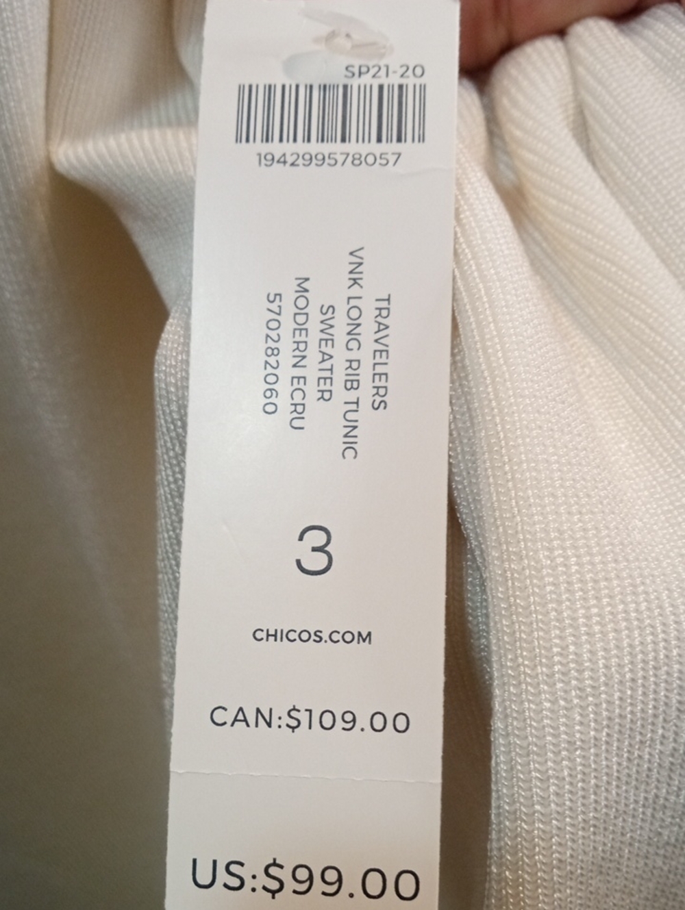 CHICO'S KNIT RAYON DRESS - Picture 8 of 8